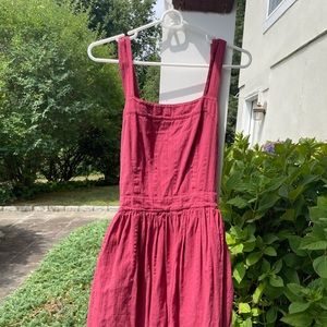 Madewell Apron Dress, red, large